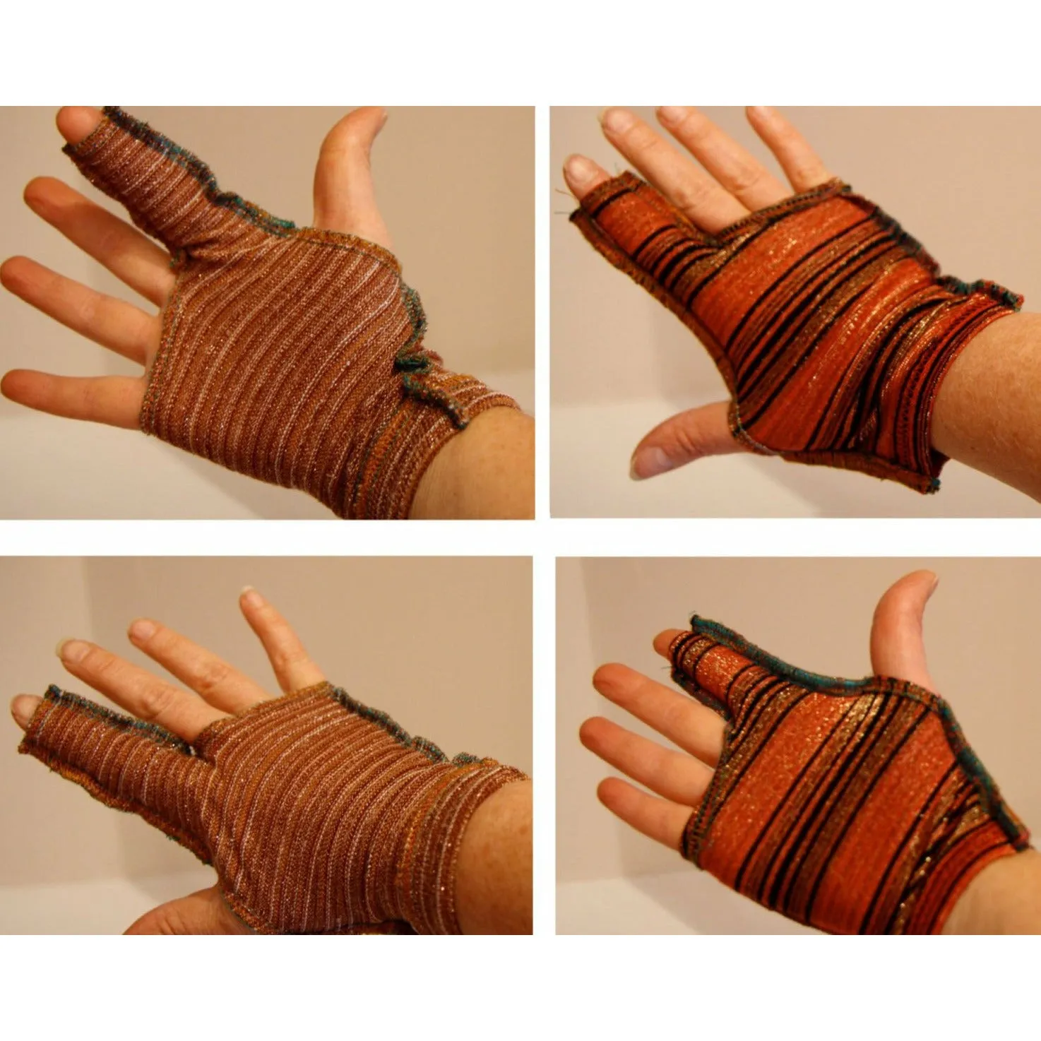 1 finger fingerless gloves. lightweight and upcycled!