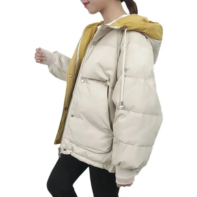 2023 New Women's Fashion Cotton-padded Coat Stylish Student Puffer Jacket Thickened Padded Winter Jacket