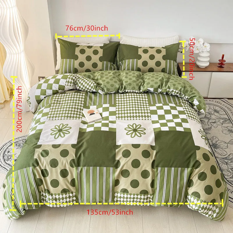 3pcs Luxurious Geometric Pattern Bedding Set - Soft, Comfortable, Hypoallergenic Duvet Cover with 2 Pillowcases - Perfect for Bedroom, Guest Room, and Everyday Use