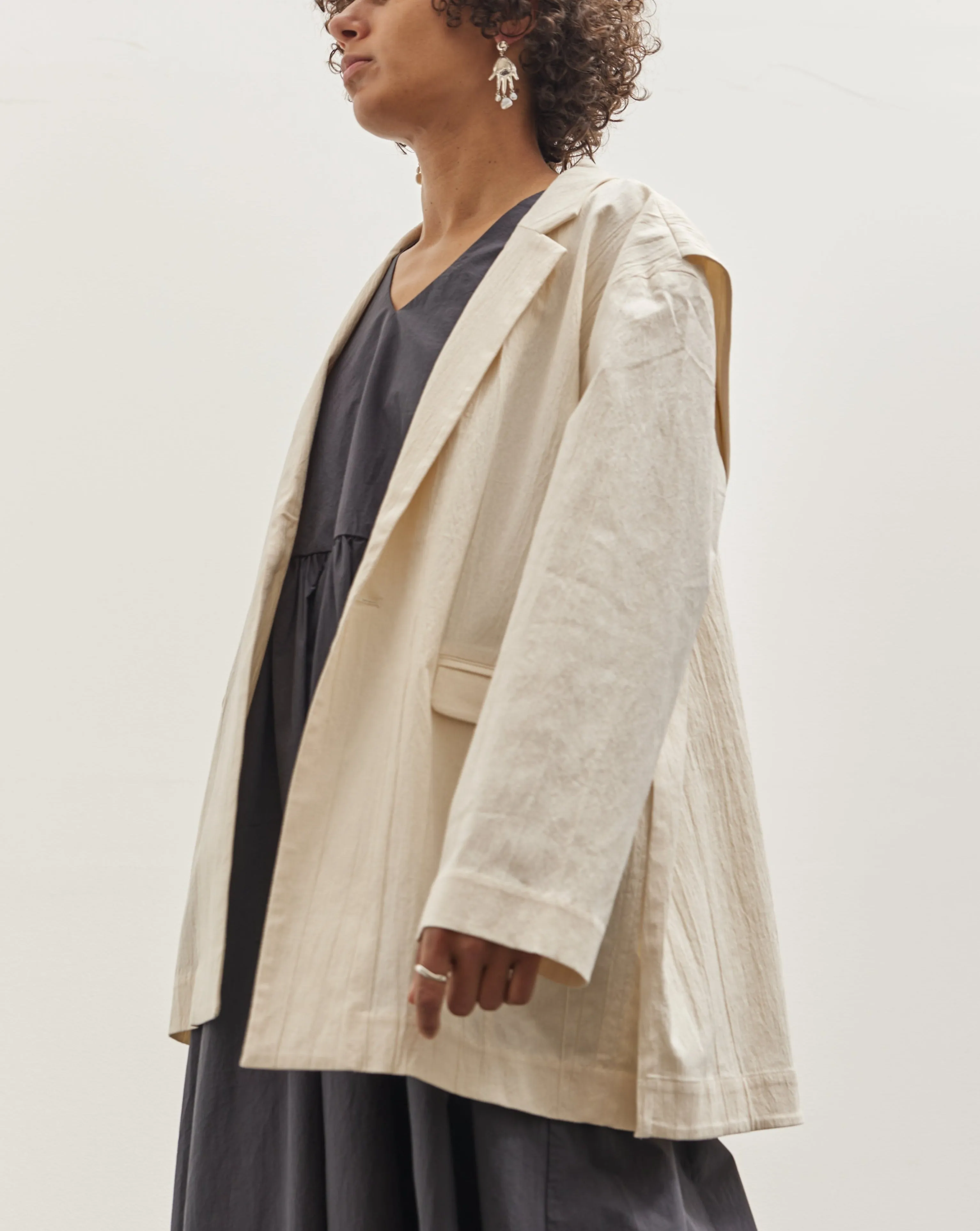 7115 Layered Blazer, Off-White