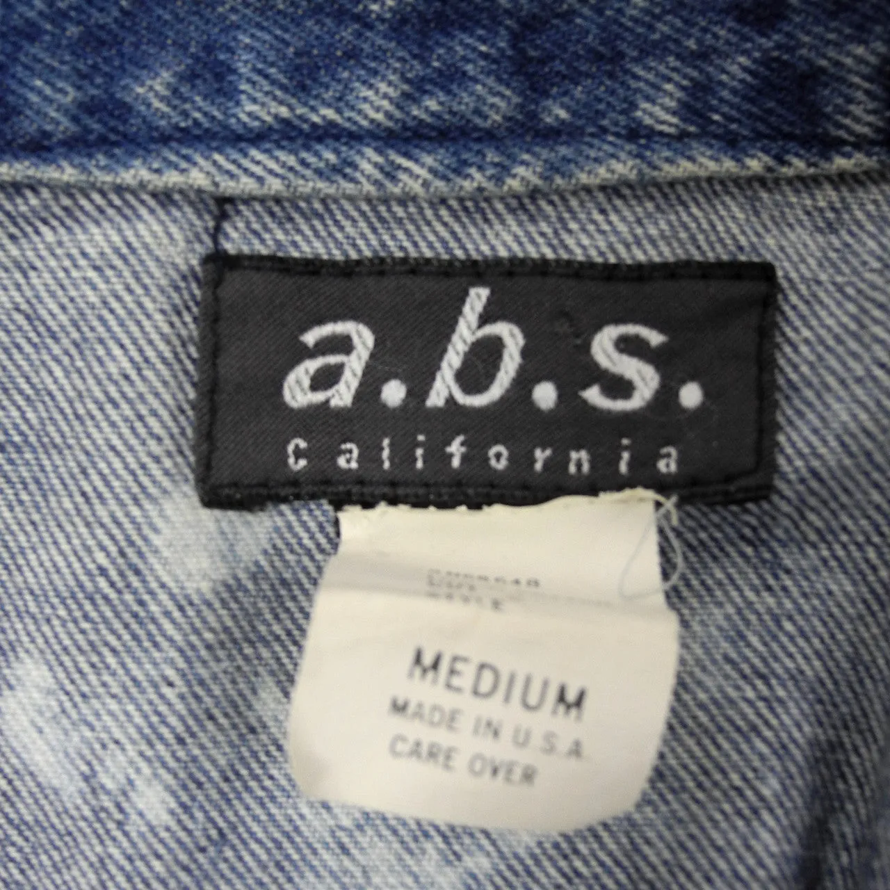 A.B.S. California 1980's Acid Wash Denim Jacket