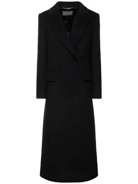 Alberta Ferretti   Double breasted knit long coat 