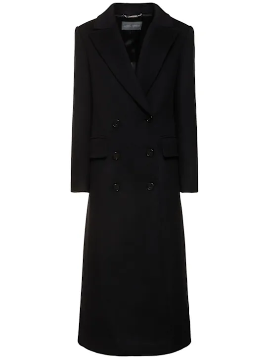 Alberta Ferretti   Double breasted knit long coat 