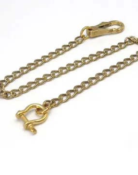 Badass Brass Wallet Chain 18'' Key Chain Gold Wallet Chain Pants Chain For Men