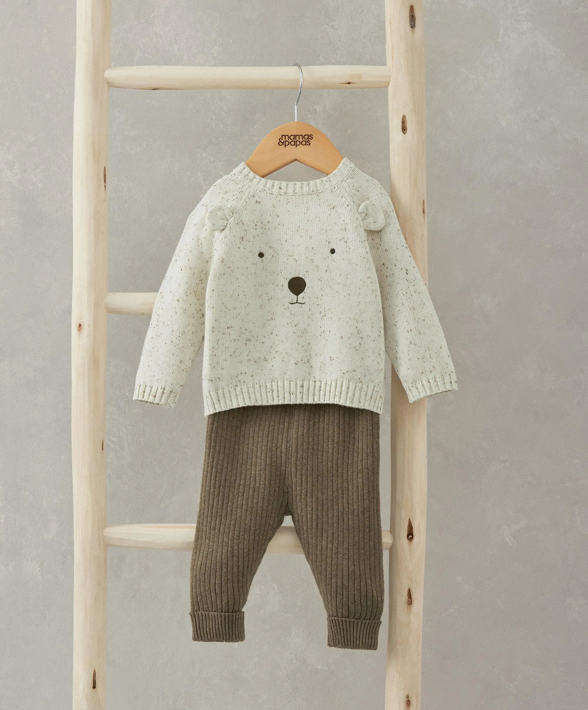 Bear Knit Set (2 Piece) - Brown