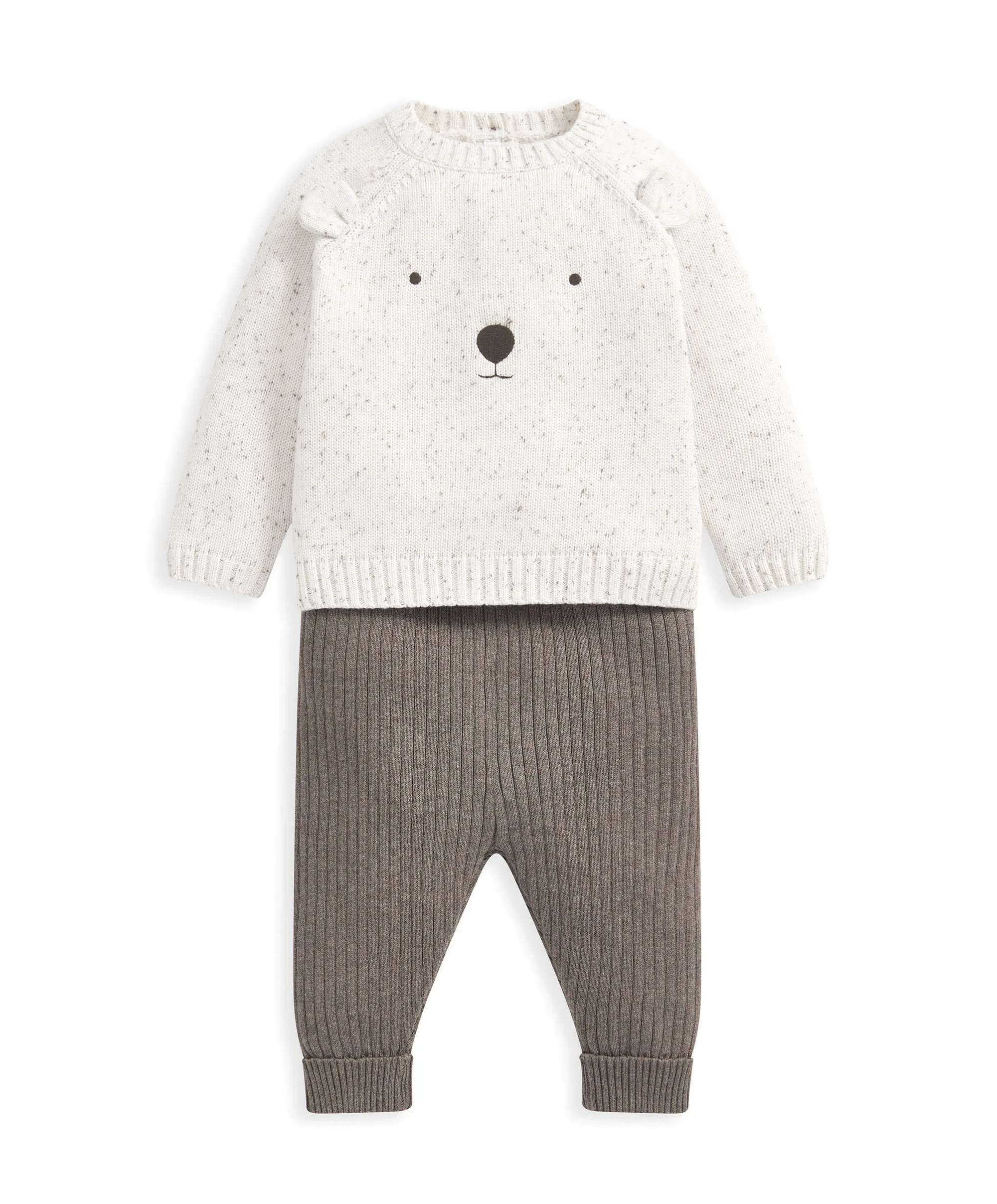 Bear Knit Set (2 Piece) - Brown