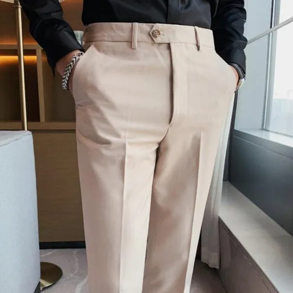 Beige Men Formal Trouser Pants by Italian Vega®