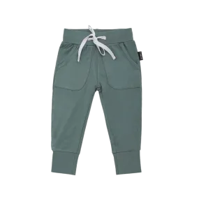 BELAN J Drawstring Harem Pants - Leafy Green