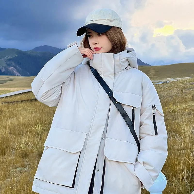 Big-Pocket Windproof Puffer Jacket