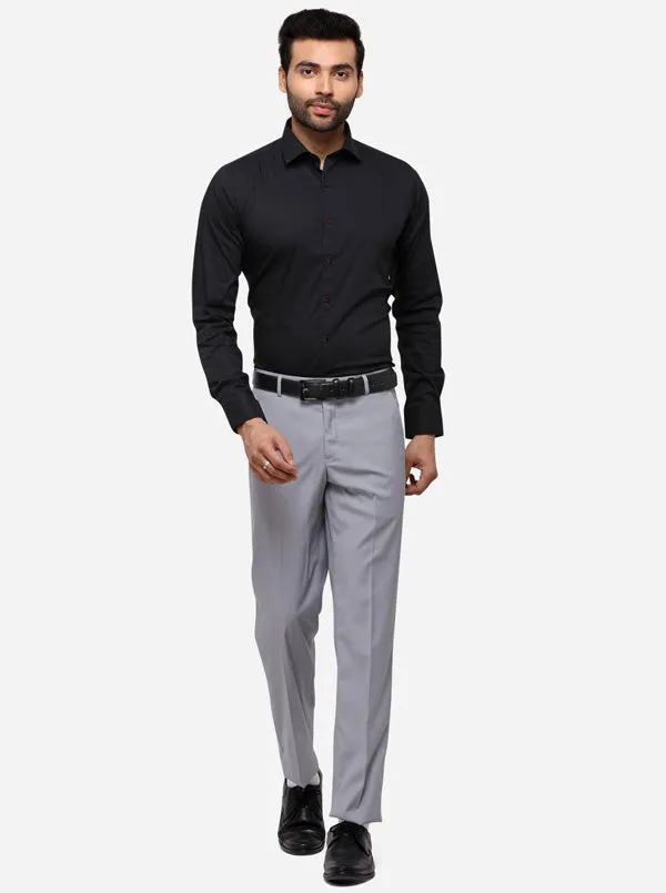 Black Solid Slim Fit Party Wear Shirt | Wyre