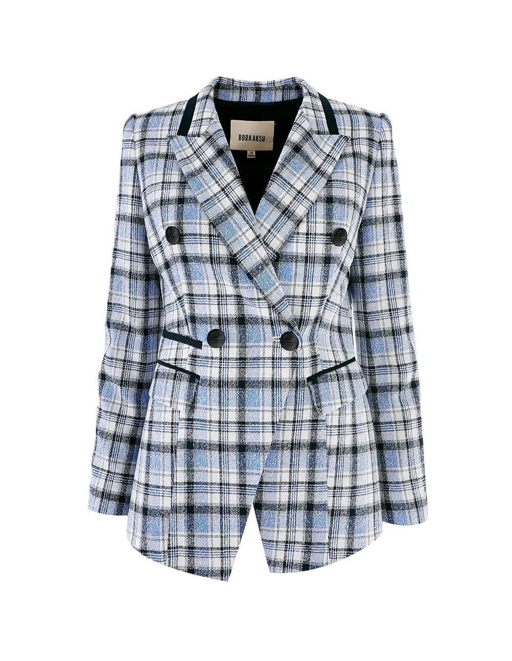 BORA AKSU Tartan check double-breasted blazer