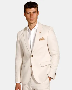 BROOKSFIELD - Essential Linen Blend Blazer - Oatmeal