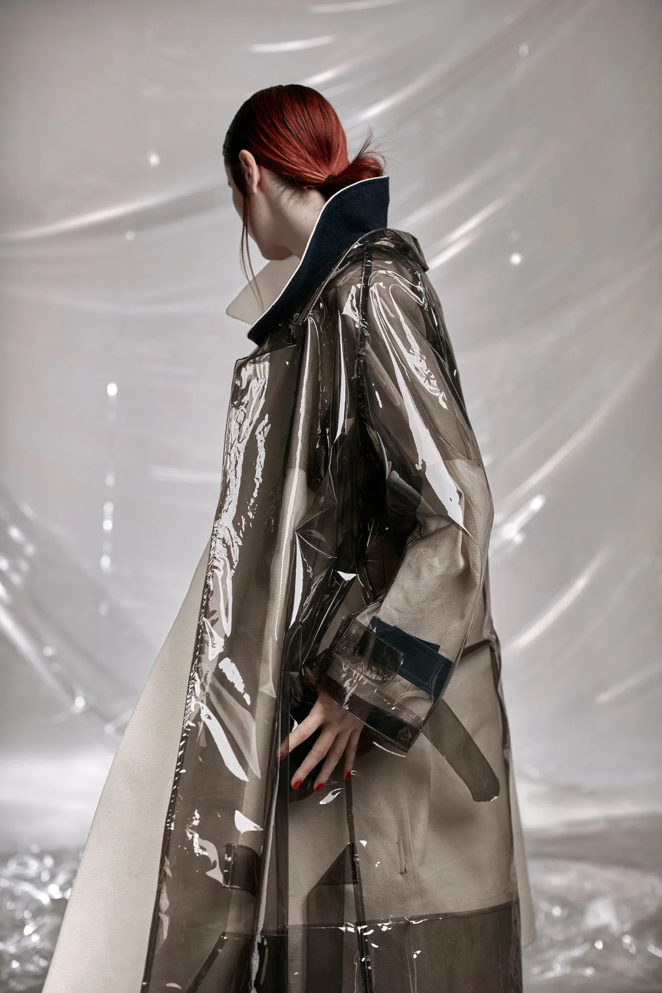 Canvas/Plastic "Cyrus" Trench Coat Ensemble