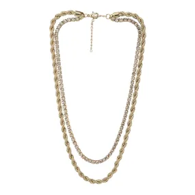 Carlton London Gold-Plated Layered Necklace Fjn3884