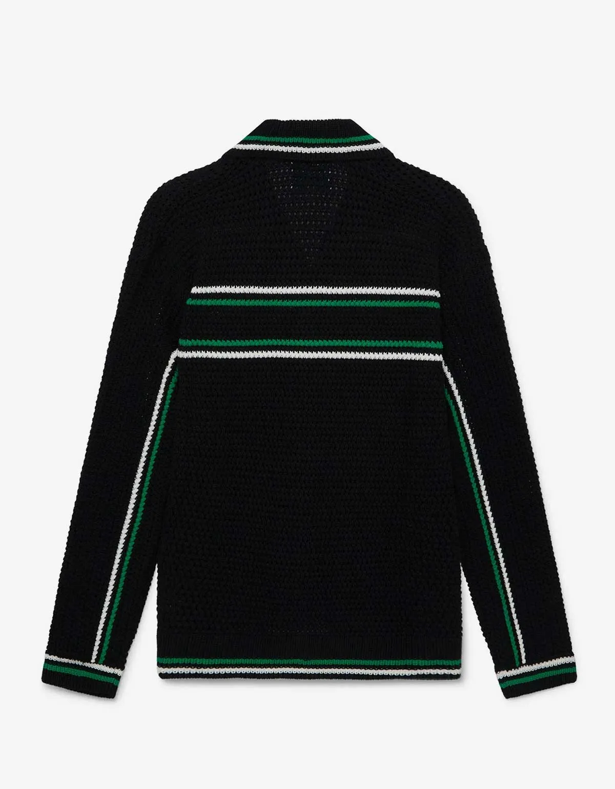 Casablanca Black Crochet Tennis Shacket