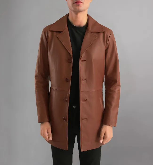 Classmith Black Leather Coat