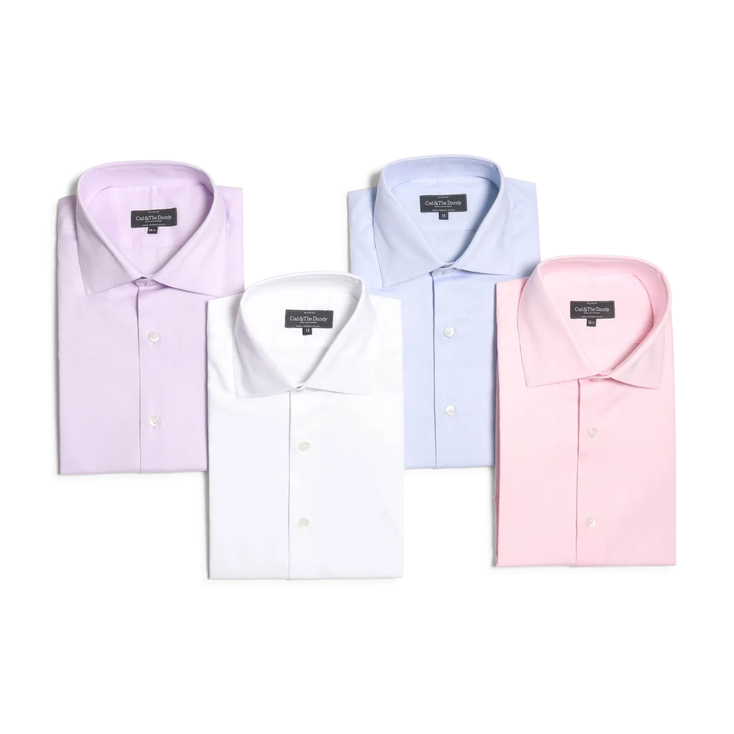 Cutaway Collar Shirt in Pink Plain Weave