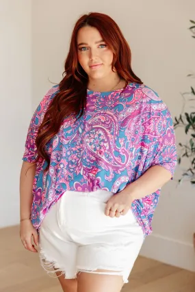 Dear Scarlett Essential Blouse in Purple Paisley