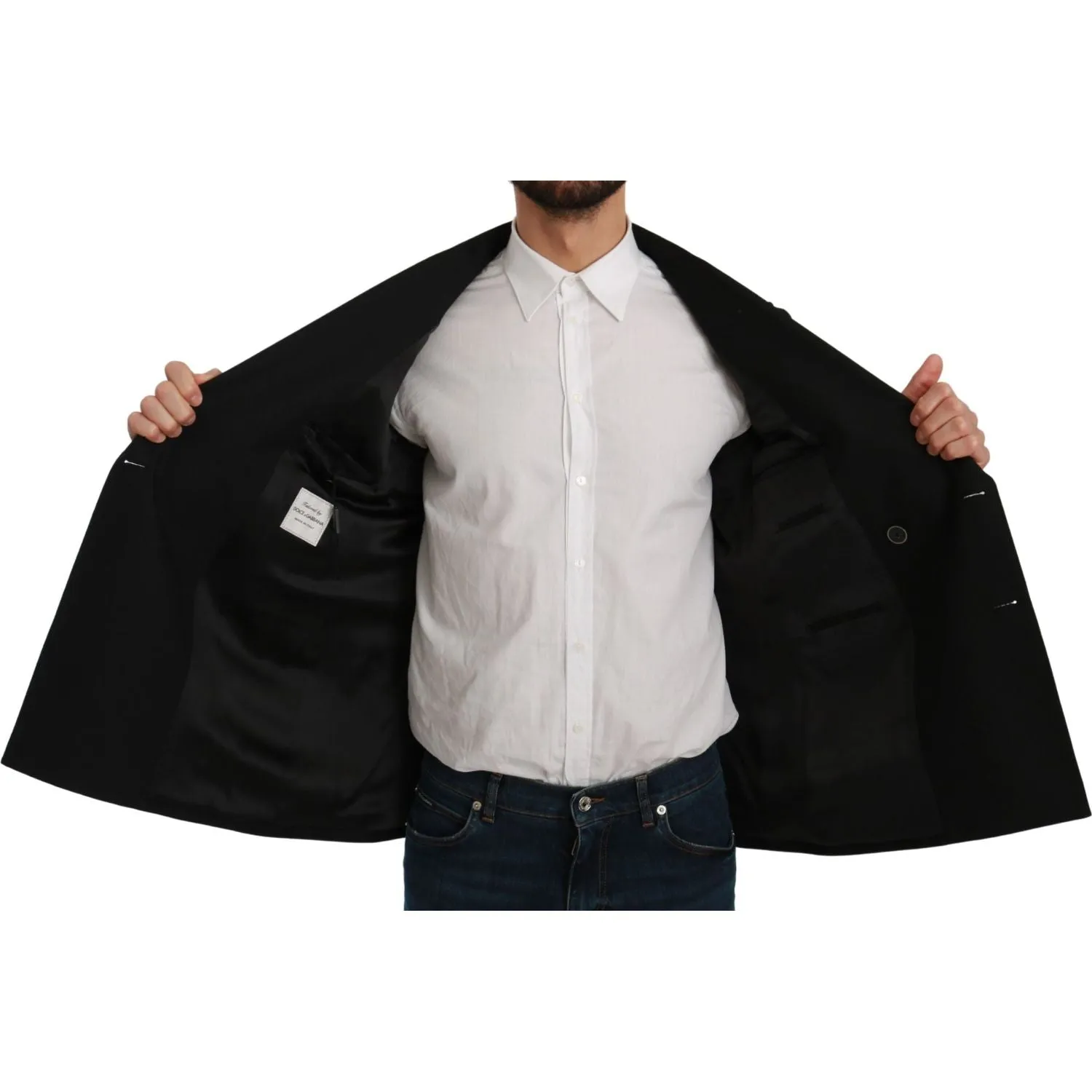 Dolce & Gabbana Elegant Black Slim Fit Formal Blazer