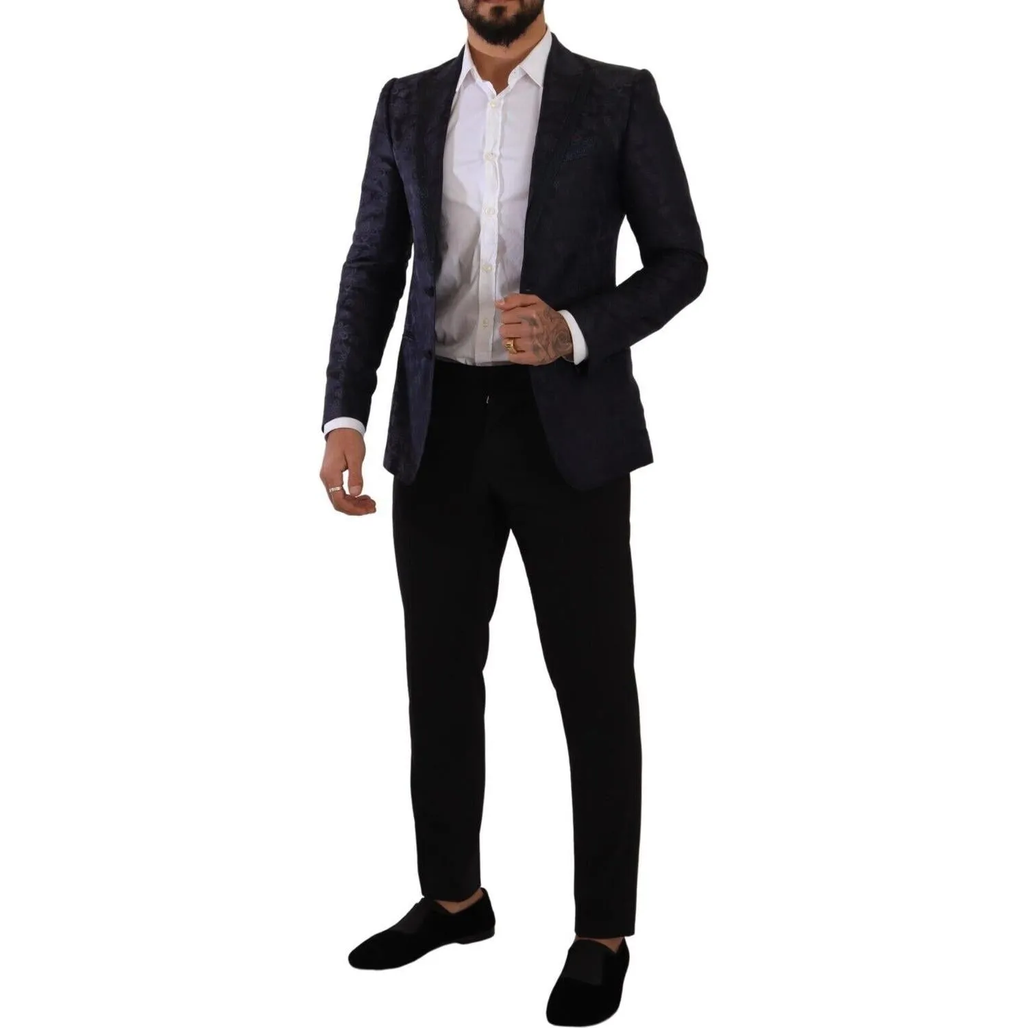 Dolce & Gabbana Elegant Dark Blue MARTINI Formal Blazer