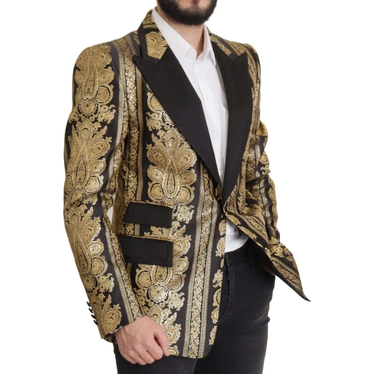 Dolce & Gabbana Elegant Single Breasted Jacquard Blazer