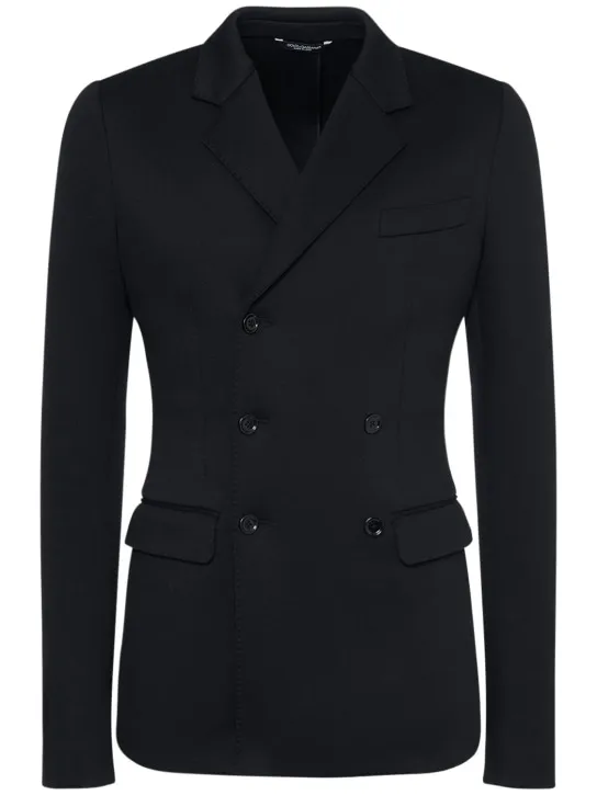 Dolce&amp;Gabbana   Tech cotton double breasted blazer 