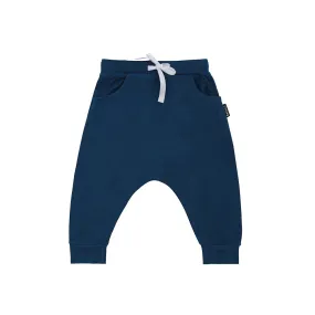 Drawstring Harem Pants - Deep Blue