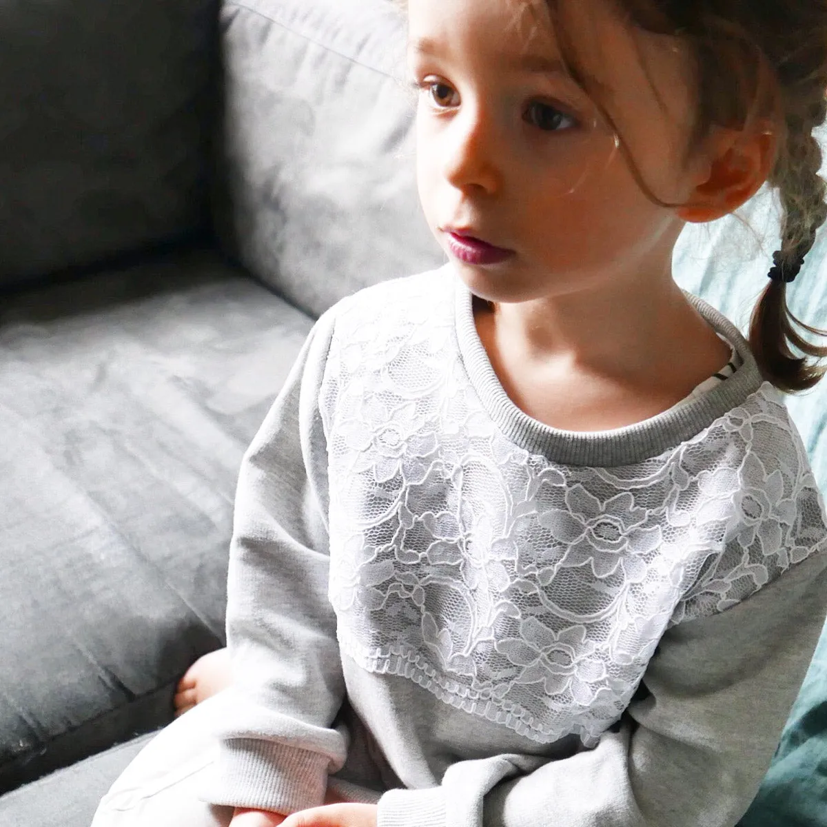 Duo for woman and kid JASMIN sweatshirt and dress - paper sewing pattern