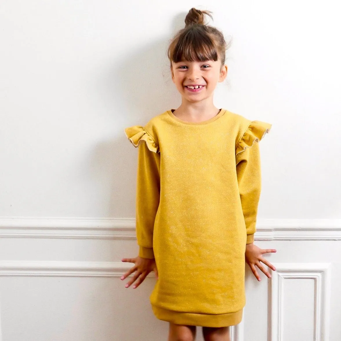 Duo for woman and kid JASMIN sweatshirt and dress - paper sewing pattern