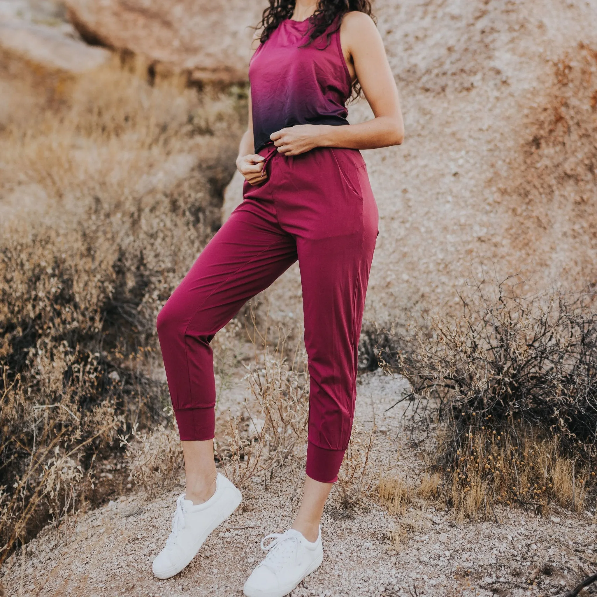 Easy Going Joggers - Merlot