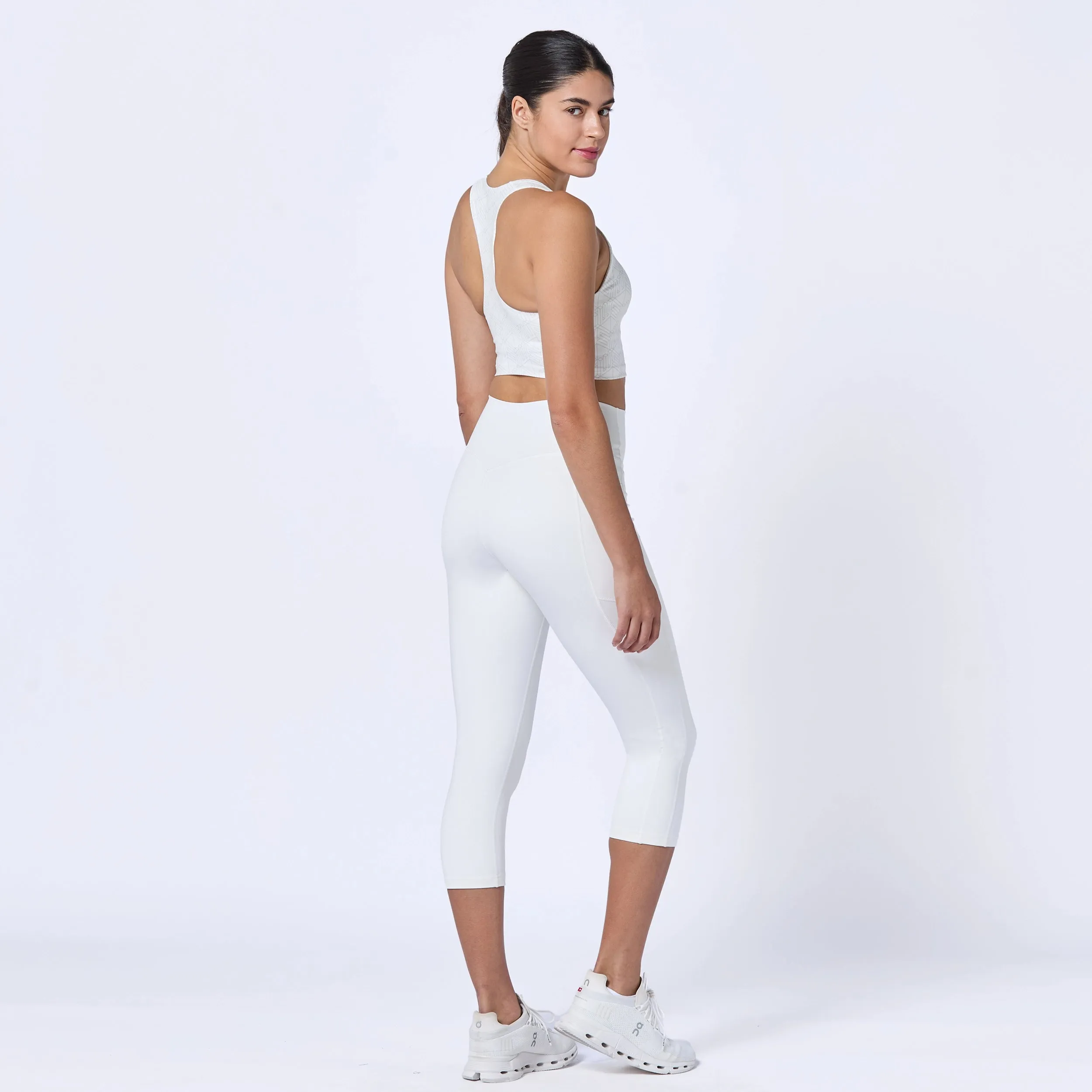 Essential ACT Double Layered Leggings 21" 2.0 - Pearl White