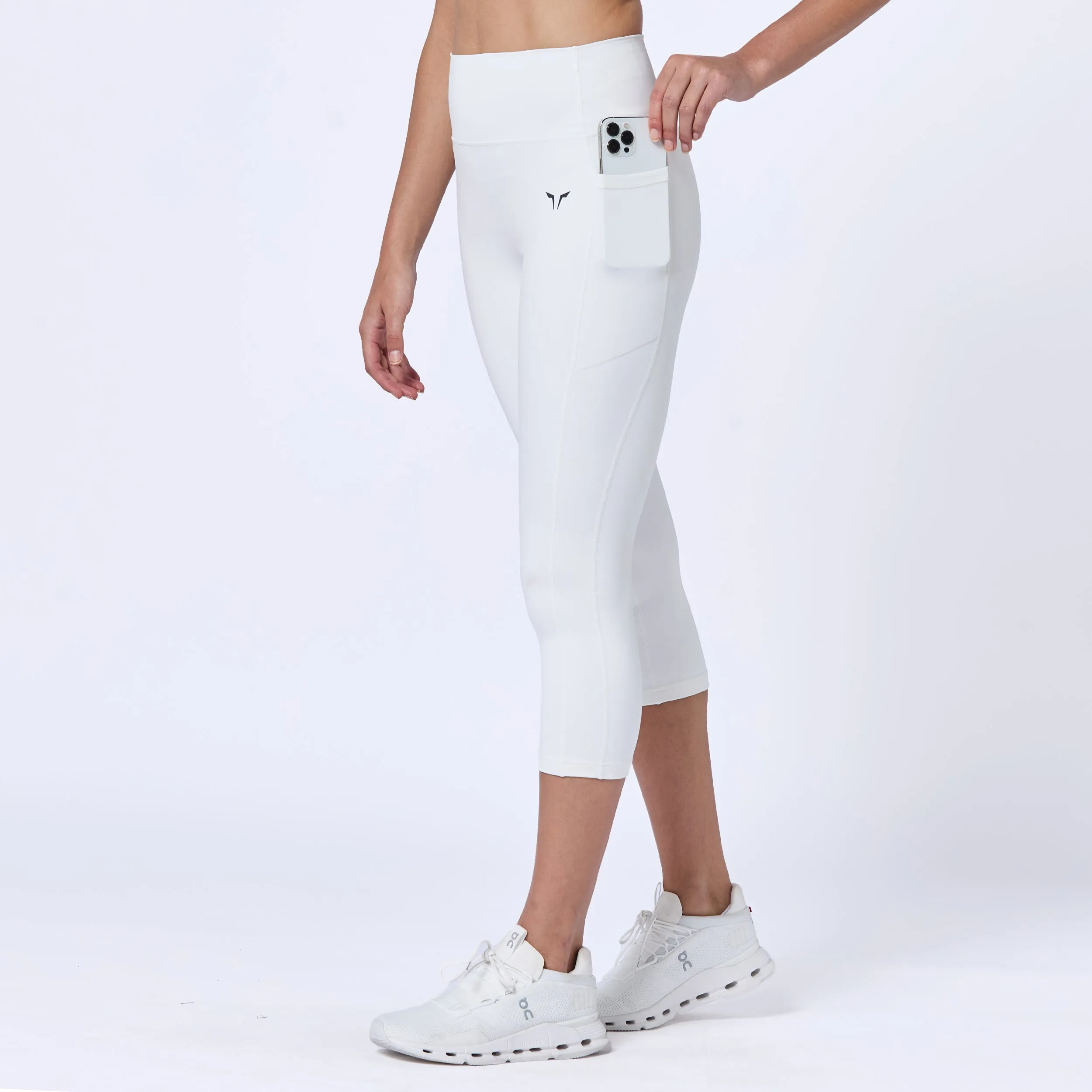 Essential ACT Double Layered Leggings 21" 2.0 - Pearl White