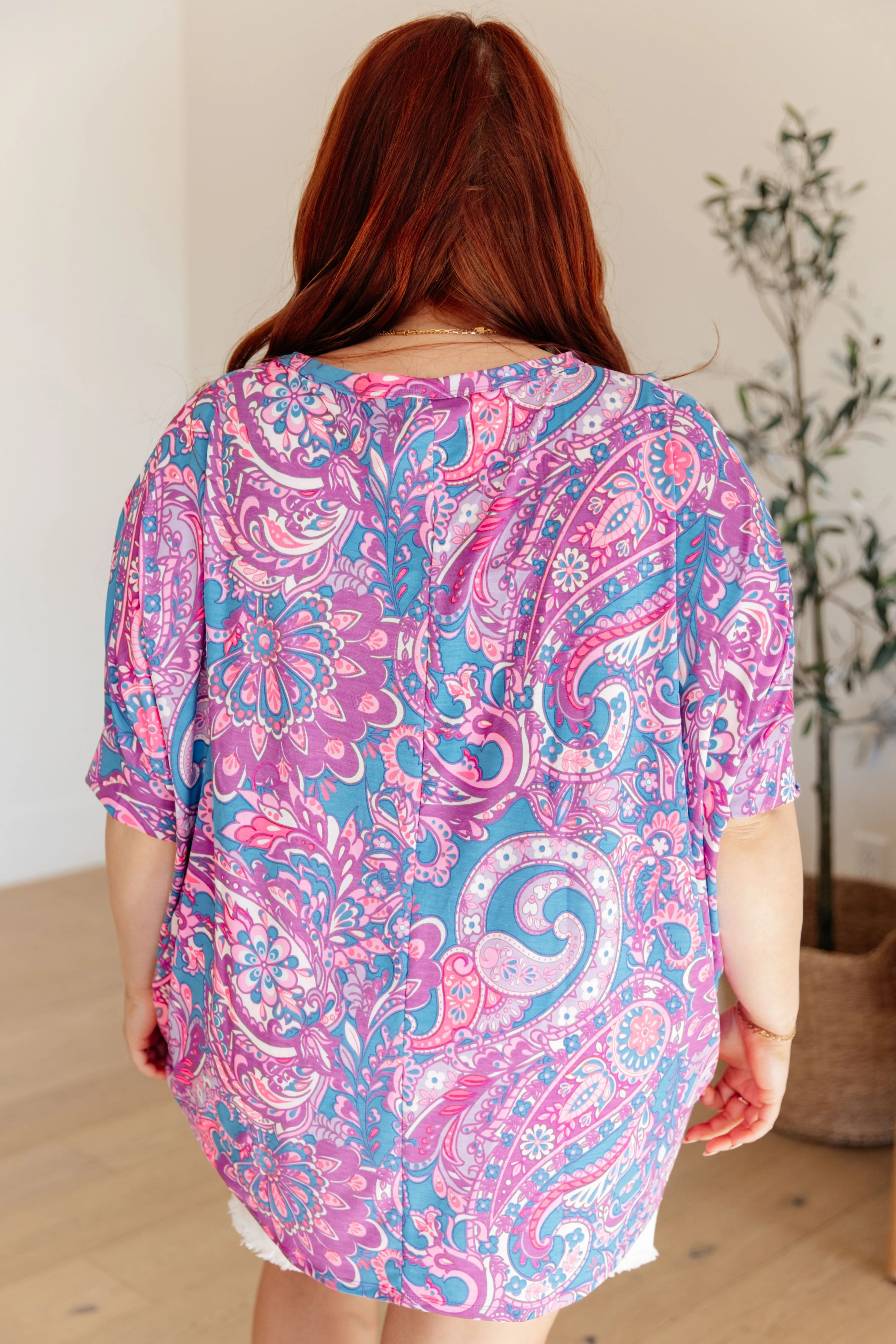 Essential Blouse in Purple Paisley - Dear Scarlett