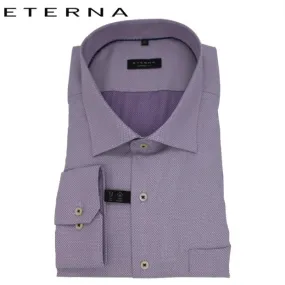 Eterna Pink & Navy Mini Print Shirt Pink