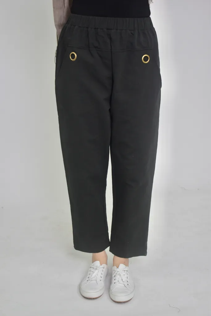 Eyelet Harem Pants