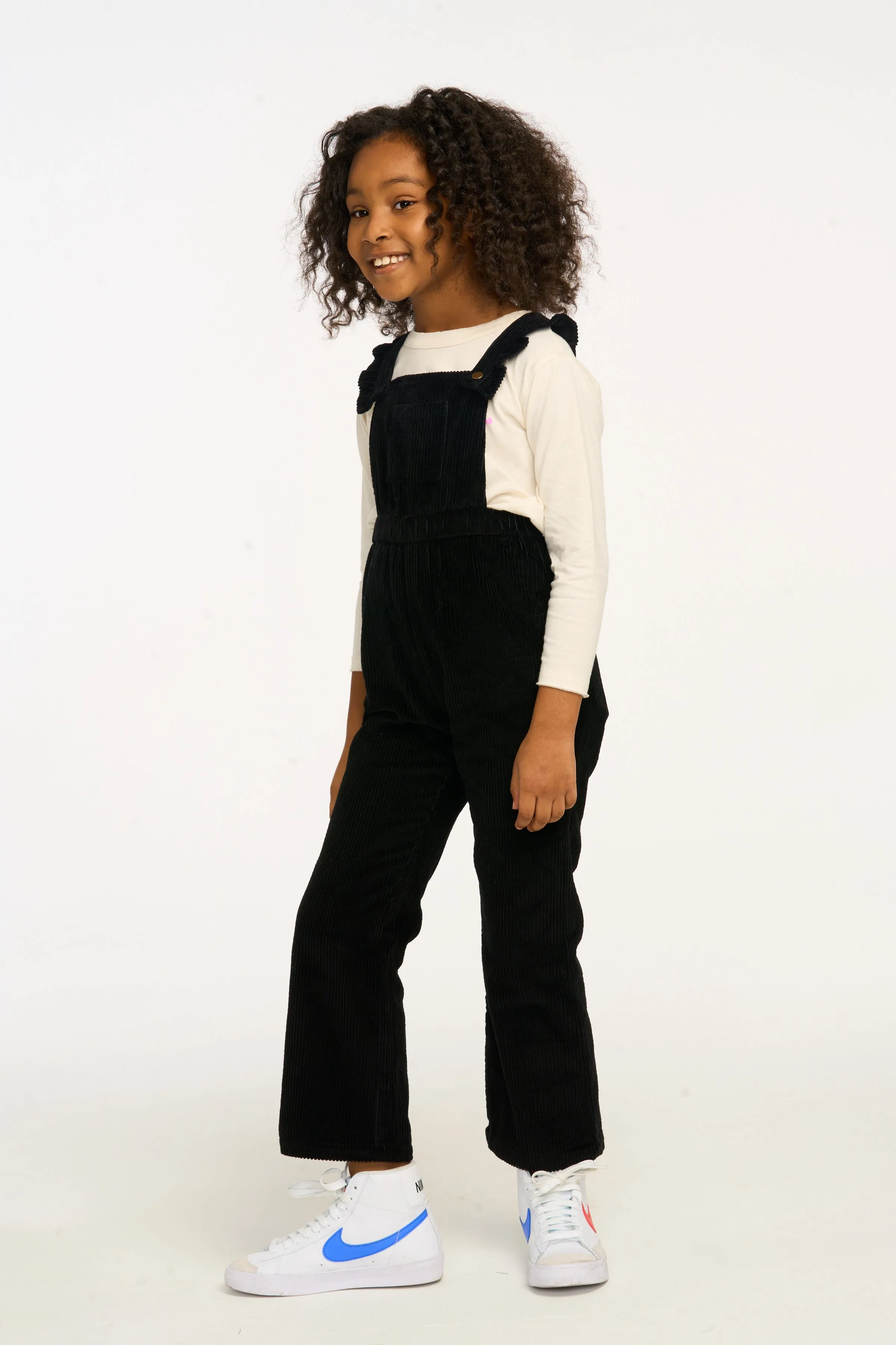 Fairy Overall Raven Black Corduroy