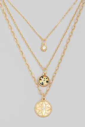 FMN170 3 Layered Necklace Gold DJ