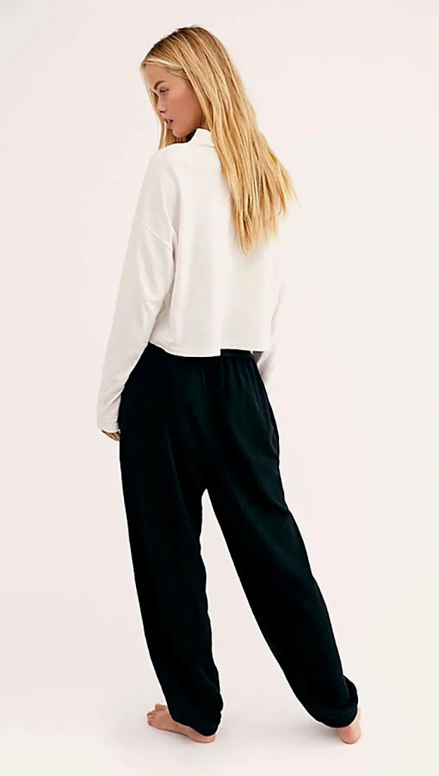 Free People Slouch Jogger Pants Black