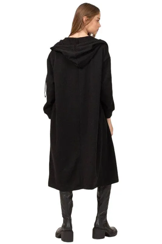 French Terry Longline Hooded Jacket