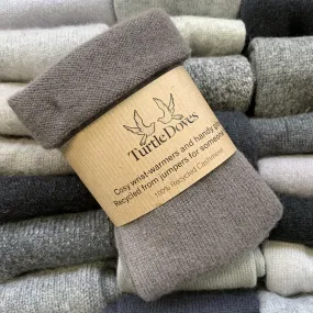 Grey Mix Lightweight Cashmere Fingerless Gloves