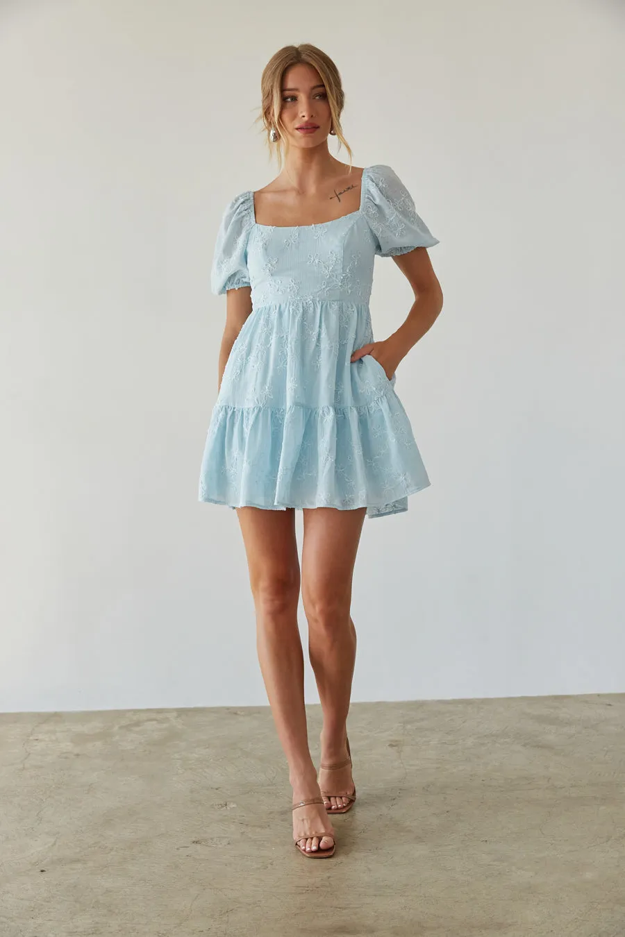 Hayden Puff Sleeve Babydoll Mini Dress