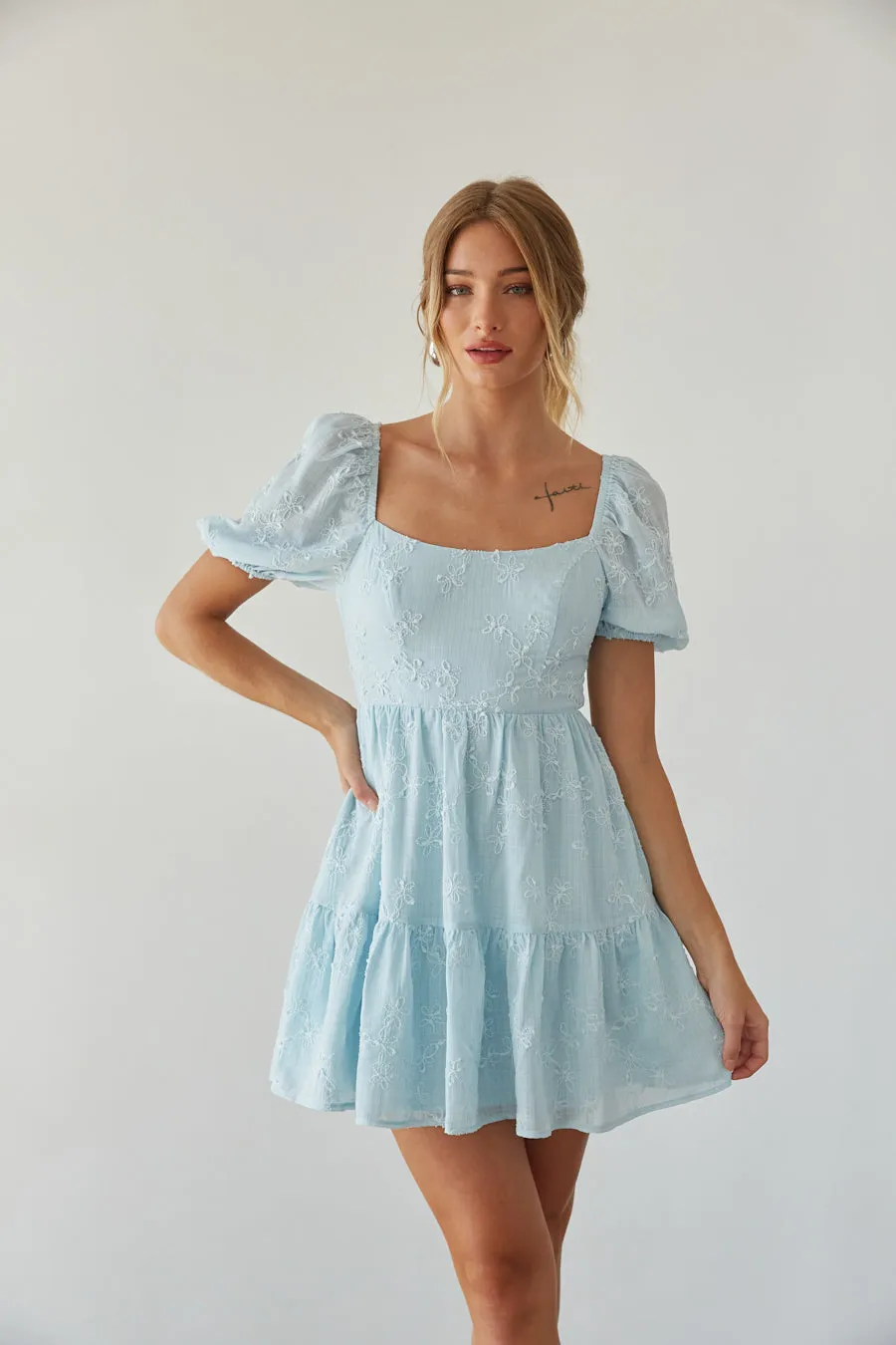 Hayden Puff Sleeve Babydoll Mini Dress