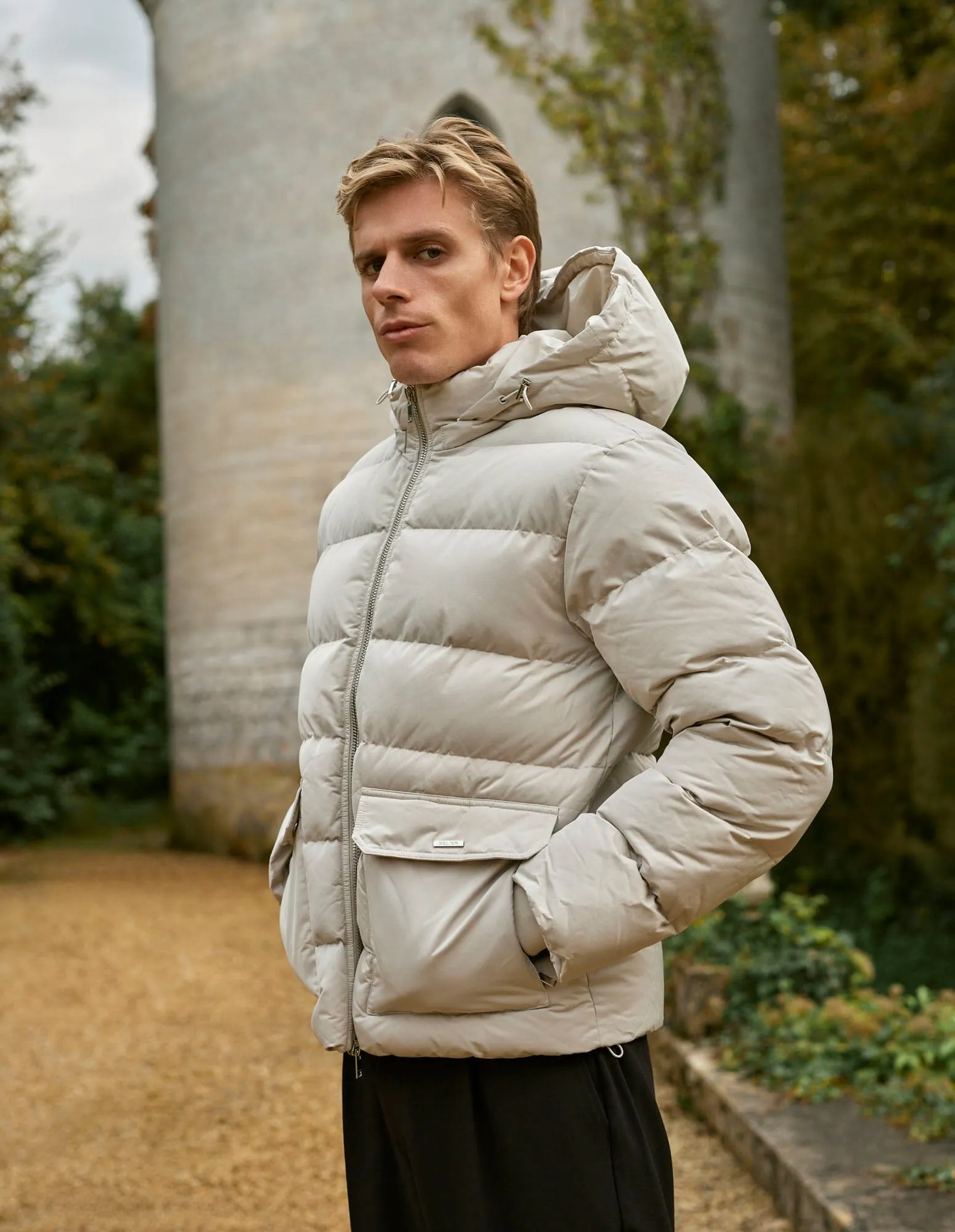 Ice Grey Premium Puffer