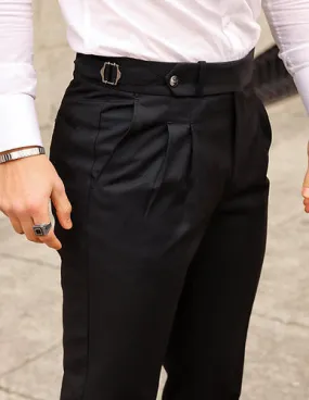 Italian Black Signature Gurkha Pants