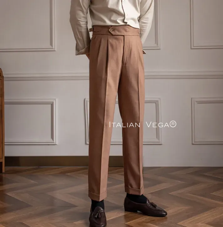 Italian Khakhi Signature Gurkha Pants by Italian Vega®