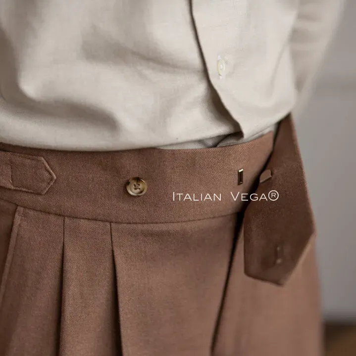 Italian Khakhi Signature Gurkha Pants by Italian Vega®