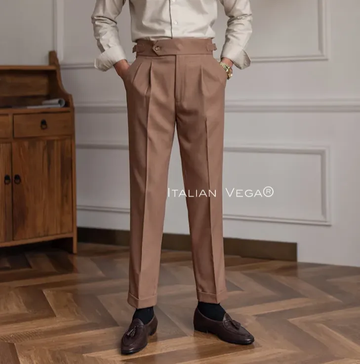 Italian Khakhi Signature Gurkha Pants by Italian Vega®