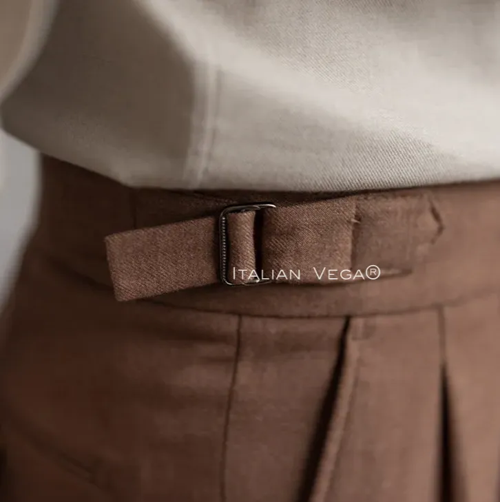 Italian Khakhi Signature Gurkha Pants by Italian Vega®