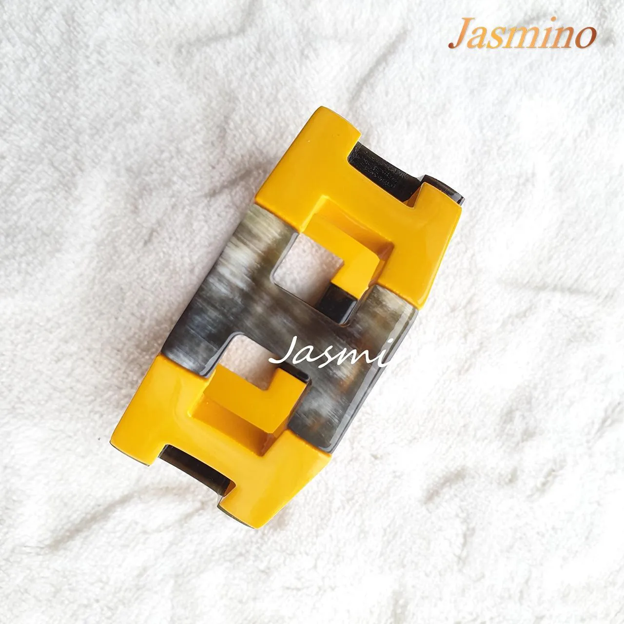 Jasmino Unique Aesthetic Geometric Ethnic Personalized Bracelet Made By Natural Buffalo Horn