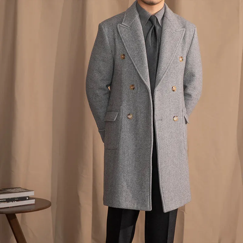 Kingsman Grey Double Breasted Coat by Italian Vega®